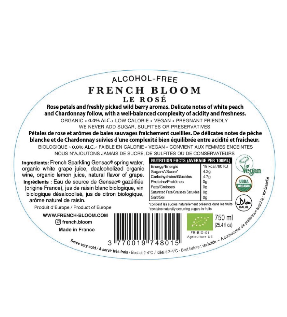 French Bloom Rosé - 0,0% - 750 ml